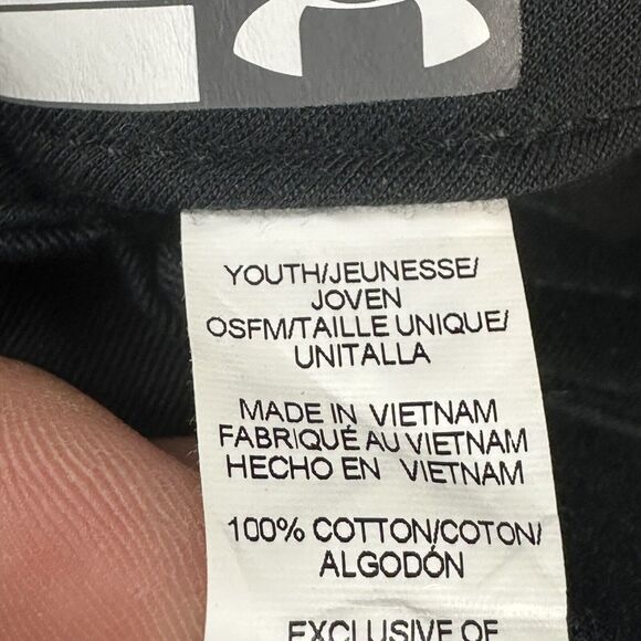 UNDER ARMOUR PROJECT HAT CAP ROCK YOUTH‎ KIDS BOYS BLACK STRETCH OSFM - Picture 7 of 7